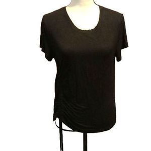 No Boundaries Gathered Waist Black Blouse‎ Girls Size 11/ 13